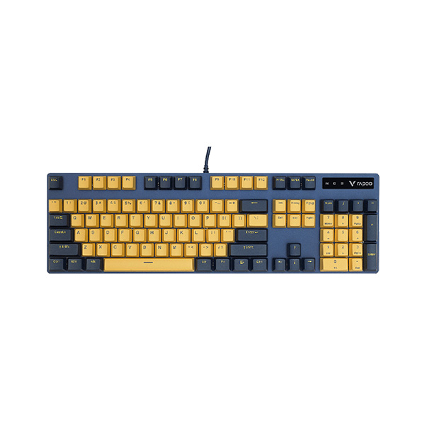 RAPOO VPRO V500 PRO Yellow Black Backlit Mechanical Gaming Keyboard