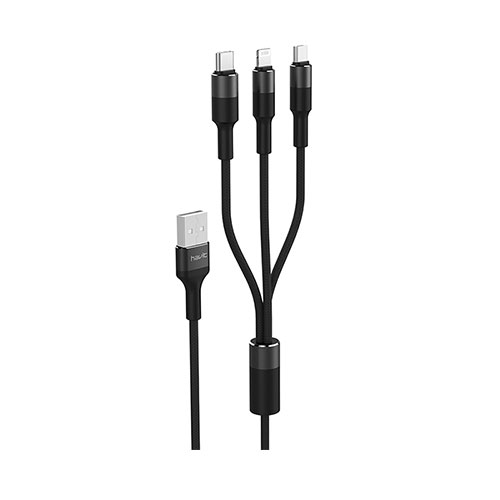 HAVIT H691 3-in-1 Micro(Android), Lightning (iPhone) & Type-c Data & Charging Cable - 1.2M