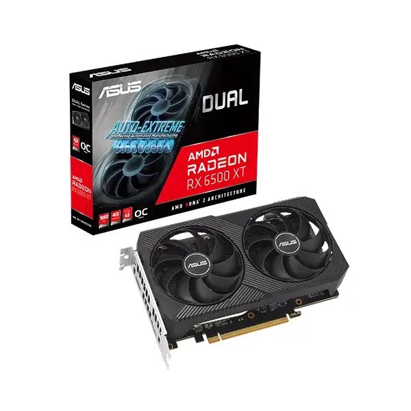 ASUS Dual Radeon RX 6500 XT V2 4GB GDDR6 OC Edition Graphics Card