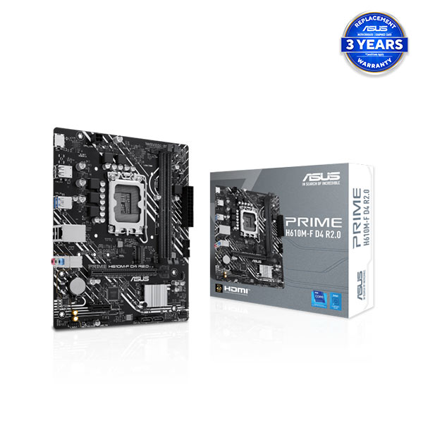 ASUS PRIME H610M-F D4 R2.0 Intel LGA1700 Micro-ATX Motherboard