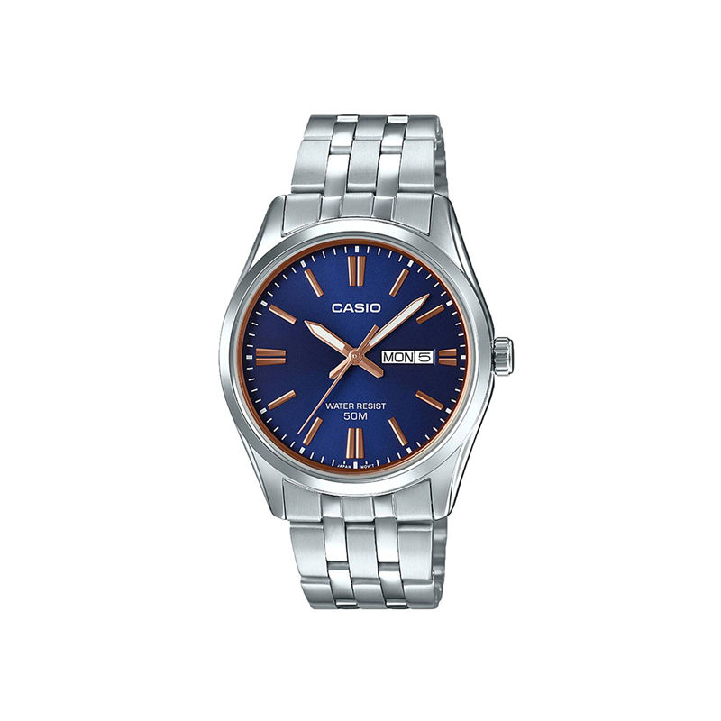 Casio Enticer Date Chain Blue Watch