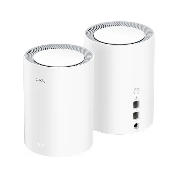 CUDY M3000 2-Pack AX3000 2.5G Dual Band Wi-Fi 6 Mesh System Router - White