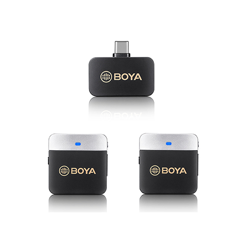 BOYA BY-M1V4 2.4GHz Dual-Channel Wireless Microphone System for Android Device
