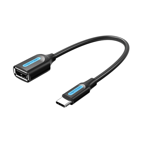 VENTION CCSBB USB 2.0 C Male to A Female OTG Cable 0.15M Black PVC Type