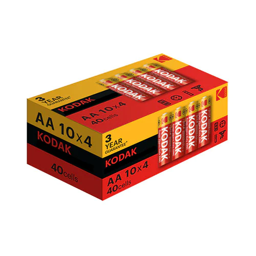 Kodak AA (4x10) 1 Box Chemical System Zinc Carbon Batteries