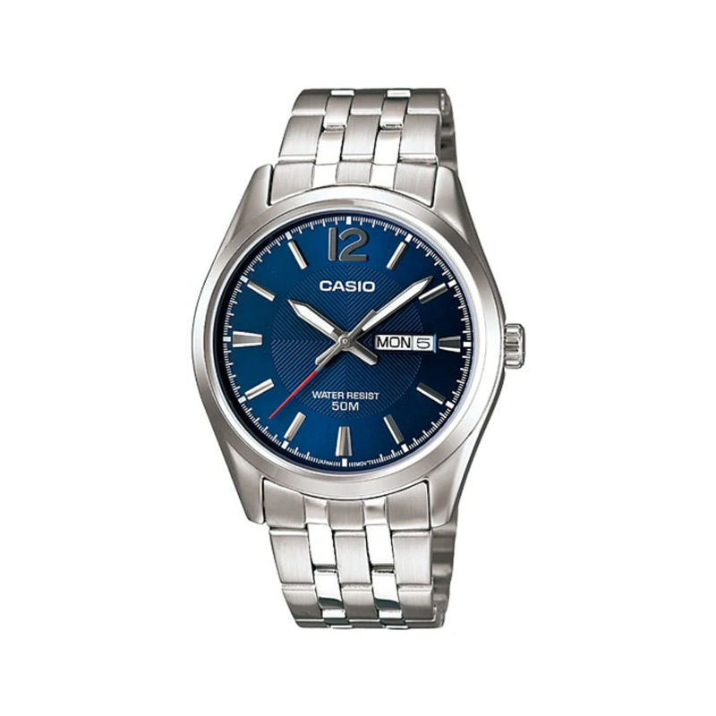 Casio Enticer Date Chain Blue Dial Watch (MTP-1335D-2A2VDF)