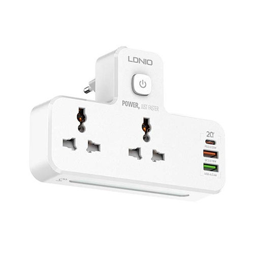 LDNIO SC2311 2 Port with 2 USB and 1 USB-C Power Strip 