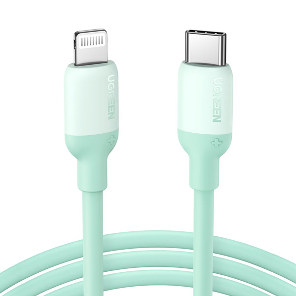 UGREEN US387 (20308) USB-C to Lightning Silicone Cable 1m (Green)