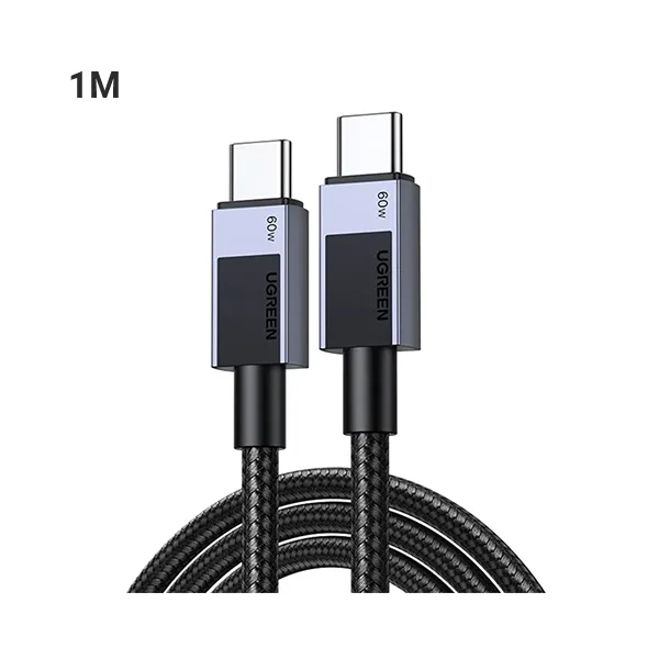 UGREEN L524 (55765) 3A USB-C to USB-C PD Fast Charging Braided Cable - 1M