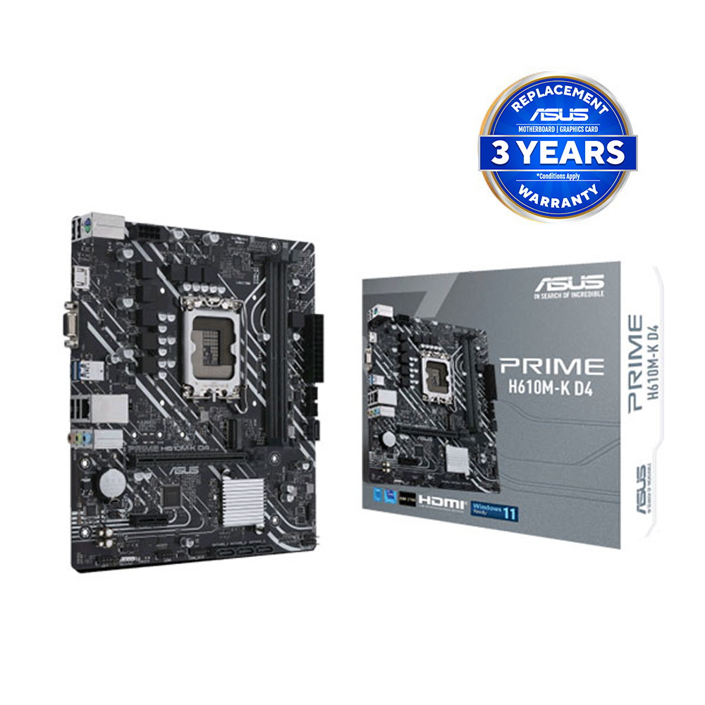 ASUS PRIME H610M-K D4 Micro ATX Motherboard