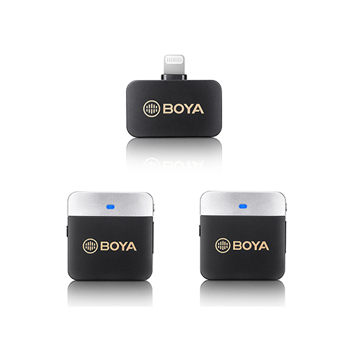 BOYA BY-M1V6 2.4GHz Dual-Channel Wireless Microphone System For IOS Device
