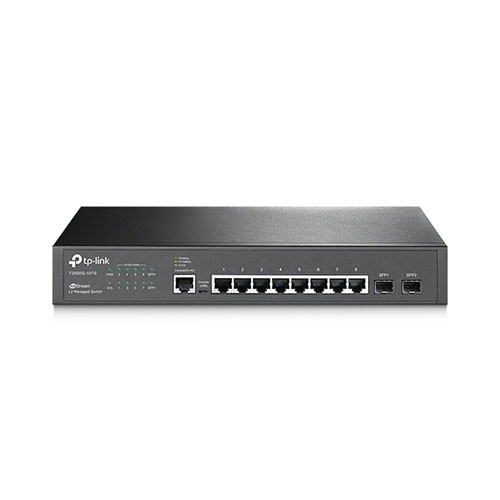 TP-Link T2500G-10TS JetStream 8-Port Gigabit L2 Managed Switch with 2 SFP Slots