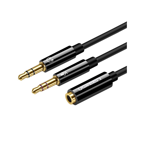 UGREEN AV140 (20898) 3.5mm to 2 Audio Cable - Black