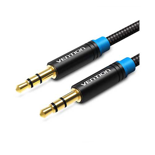 Vention P350AC500-B-M Cotton Braided 3.5mm Male to Male Audio Cable 5M Metal Type