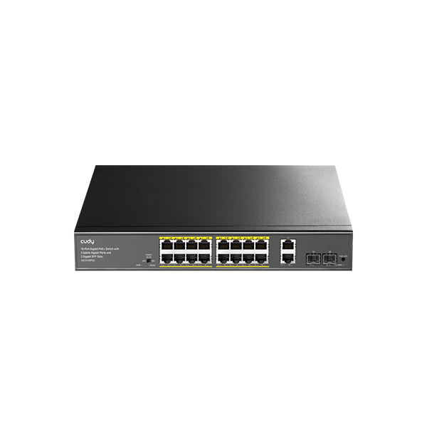 Cudy GS1018PS2 16-GbE PoE Switch with 2 Uplink GbE and 2 Uplink SFP