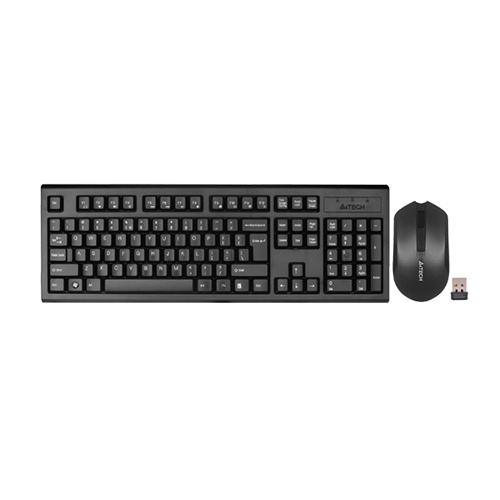 A4Tech 3000N V-Track 2.4G Wireless Bangla Keyboard With Wireless Padless Mouse