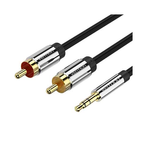 Vention BCFBI 3.5mm Male to 2RCA Male Audio Cable 3M Metal Type