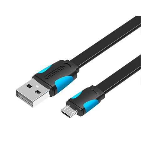 Vention VAS-A08-B150 Flat USB2.0 A Male to Micro B Male Cable - 1.5M