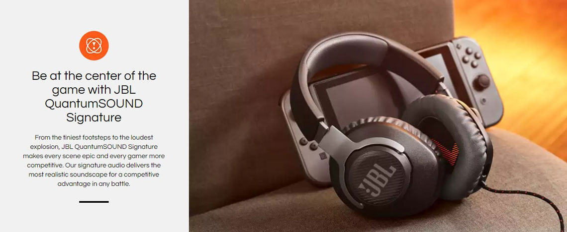 JBL Quantum 100 Over-Ear Wired Gaming Headphone