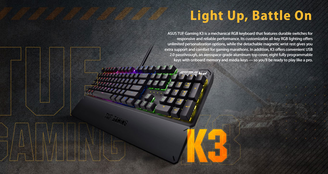 ASUS TUF Gaming K3 (RA05) RGB Mechanical Keyboard