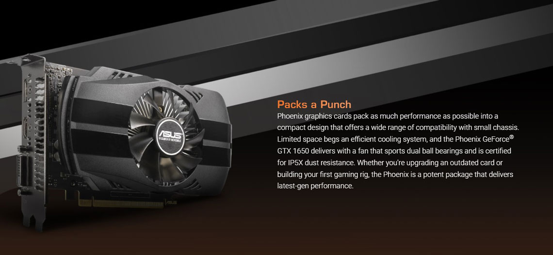 ASUS Phoenix GeForce GTX 1650 OC Edition 4GB GDDR5 Graphics Card