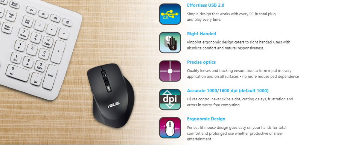ASUS WT425 Wireless Mouse - Black