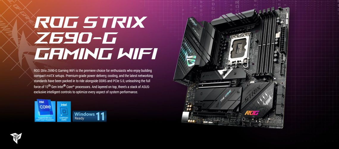 ASUS ROG Strix Z690-G Gaming Wifi 12TH Gen DDR5 mATX Motherboard