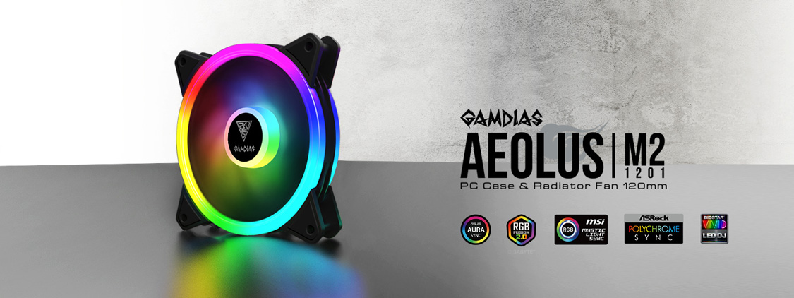 Gamdias AEOLUS M2-1201 120mm RGB Casing Cooling Fan