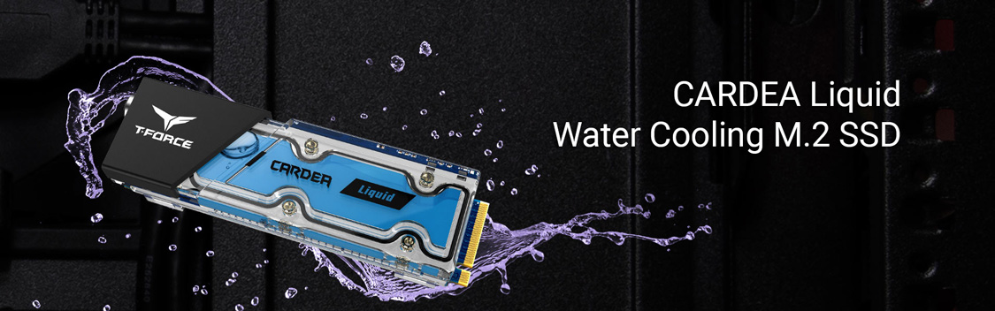 TEAM T-FORCE CARDEA Liquid 512GB M.2-2280 NVMe PCIe Water Cooling SSD