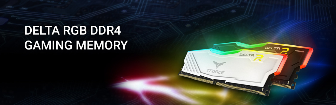 Team T-Force Delta - White 8GB 2666MHz DDR4 RGB Desktop RAM
