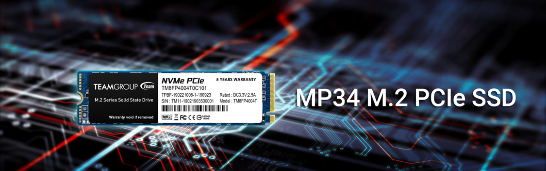 Team MP34 M.2 2280 NVMe PCIe SSD