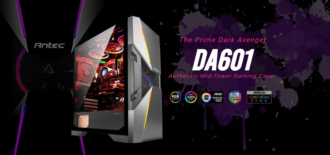 Antec Dark Avenger - DA601 Tempered Glass  Mid-Tower Gaming Case