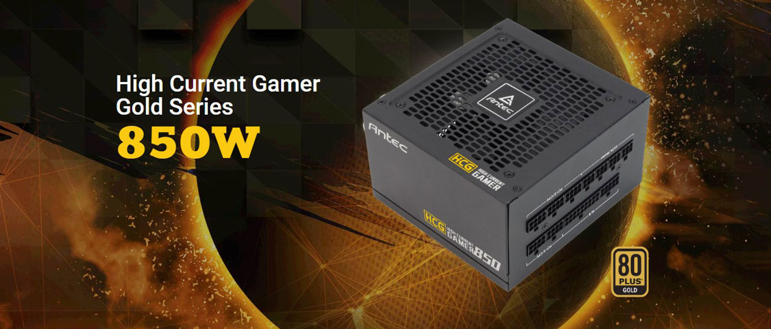 Antec HIgh Current Gamer Series HCG850 850 WATT 80 Plus Gold Full Modular Series Power Supply