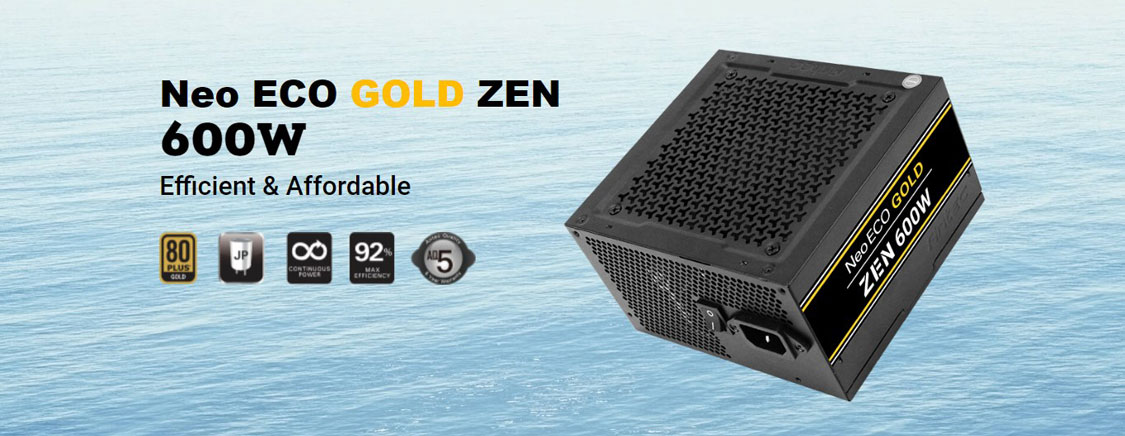 Antec Neo ECO Gold ZEN NE600G 600W Non Modular Power Supply