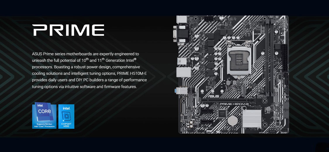 ASUS PRIME H510M-E/CSM 11th Gen microATX Motherboard