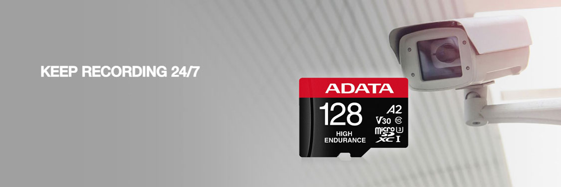 ADATA High-Endurance 128GB UHS-I Class 10 microSDXC Card for Surveillance camera