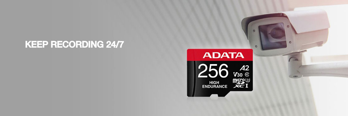 ADATA High-Endurance 256GB UHS-I Class 10 microSDXC Card for Surveillance Camera