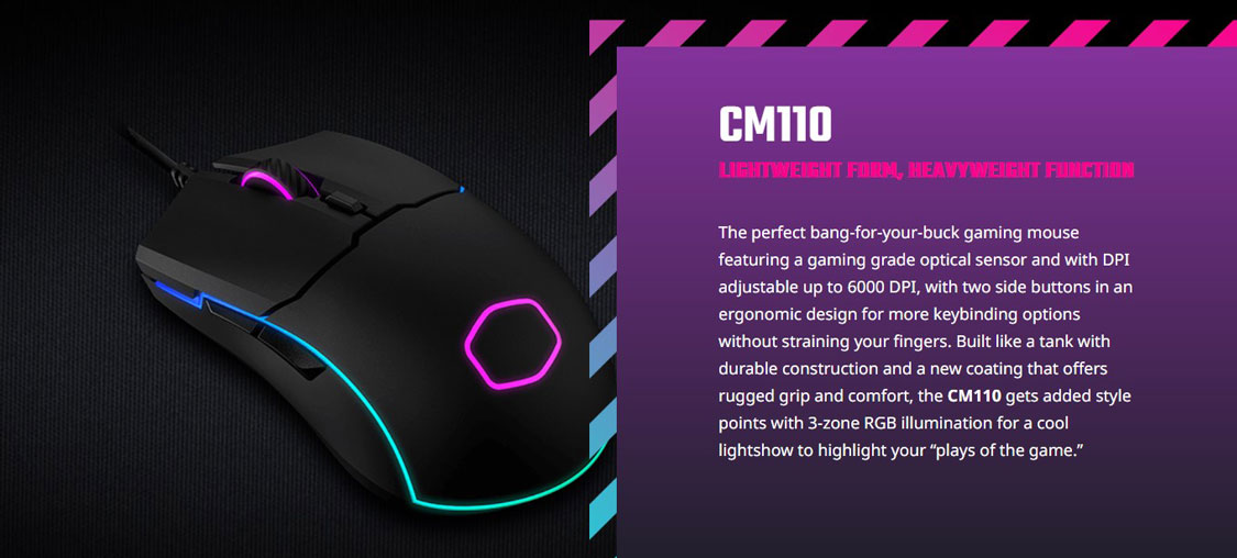 Cooler Master Gaming CM110 RGB Gaming Mouse