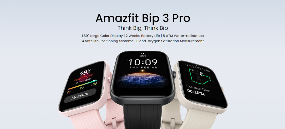 Amazfit Bip 3 Pro Smartwatch - Global Version