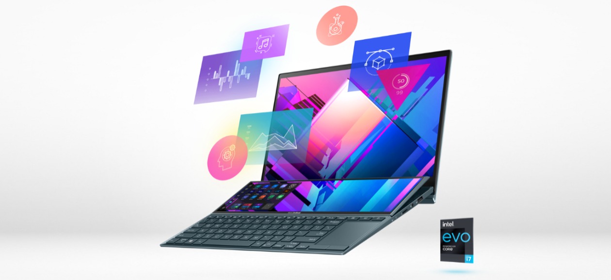Asus Zenbook Duo 14 UX482EG-HY428W Core-i7 11th Gen laptop 