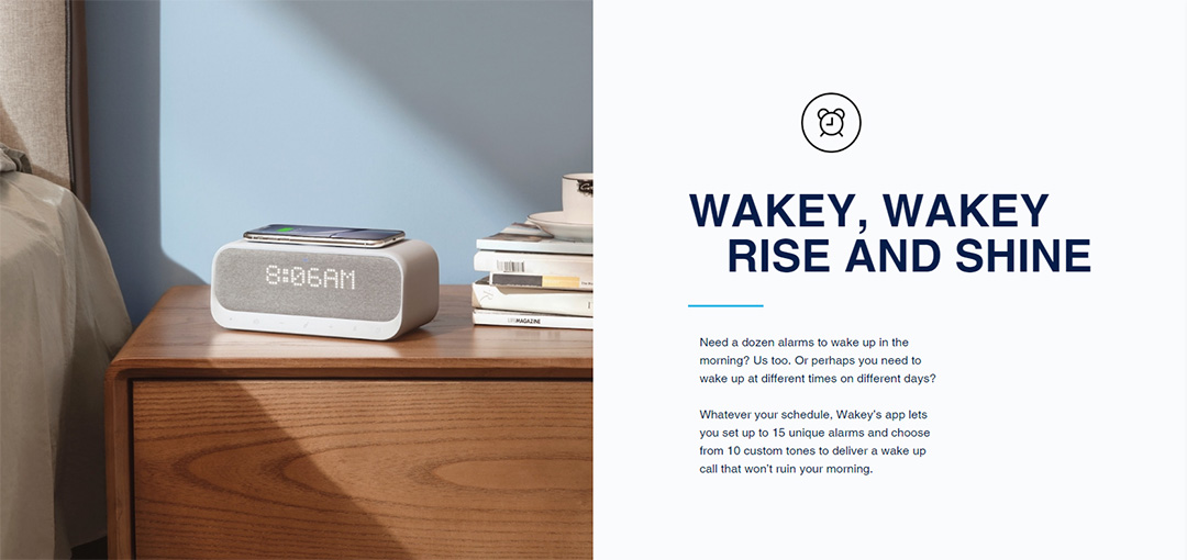 Anker Soundcore Wakey Bluetooth Speaker With Wireless Charger